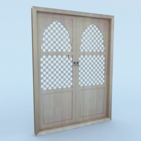 moroccan door 3D 모델 .c4d .max .obj .3ds .fbx .stl .blend 