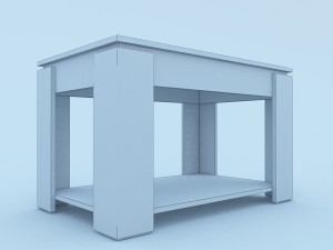 table 80x50x50 cm Modelo 3D