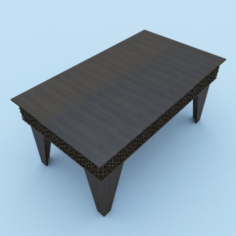 moroccan table Model 3D .c4d .max .obj .3ds .fbx .stl .blend 