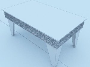 moroccan table Model 3D
