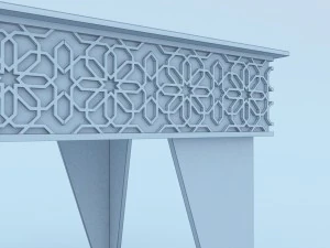 moroccan table 3D Model