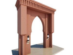 traditional moroccan door 3D मॉडल