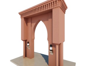 traditional moroccan door Modèle 3D