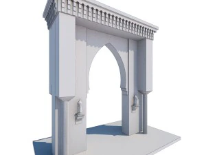traditional moroccan door 3D Model