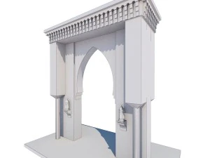 traditional moroccan door 3D Model