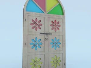 traditional moroccan door 3D Model