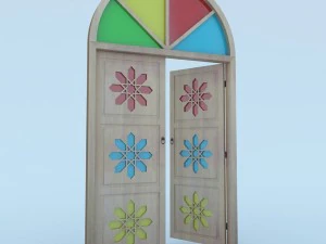 traditional moroccan door 3D Model