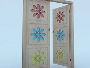 traditional moroccan door 3D Model