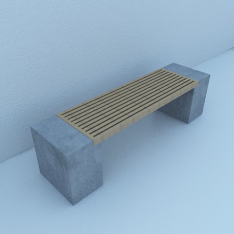 street bench modern Modelo 3D .c4d .max .obj .3ds .fbx .stl .blend 