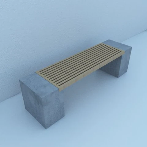 street bench modern 3D Model .c4d .max .obj .3ds .fbx .stl .blend 