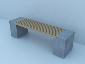street bench modern 3D Model