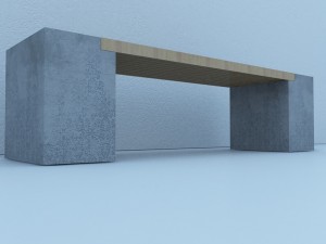 street bench modern Modelo 3D
