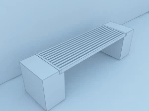street bench modern 3D Model