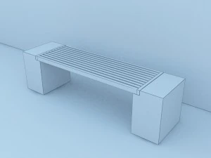 street bench modern 3D Model