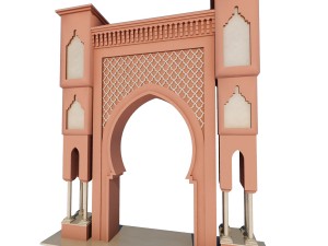 traditional moroccan door fes city 3D मॉडल