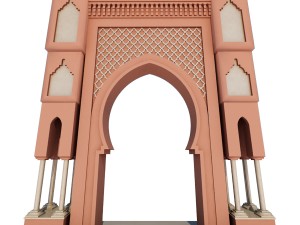 traditional moroccan door fes city 3D मॉडल
