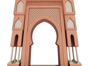 tradicional porta marroquina cidade de fes Modelo 3D