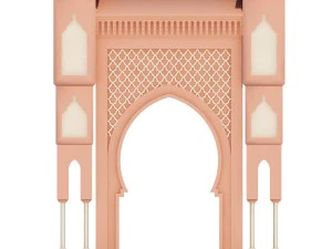tradicional porta marroquina cidade de fes Modelo 3D