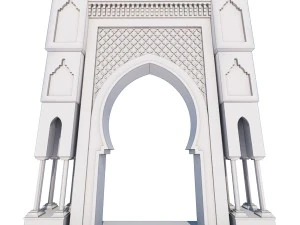 tradicional porta marroquina cidade de fes Modelo 3D