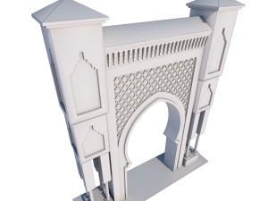 traditional moroccan door fes city 3D मॉडल