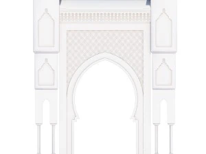 tradicional porta marroquina cidade de fes Modelo 3D