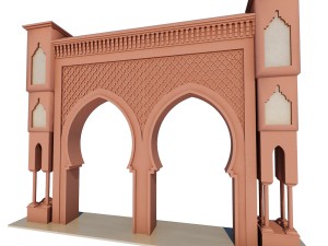 traditional moroccan door fes city 2 3D मॉडल