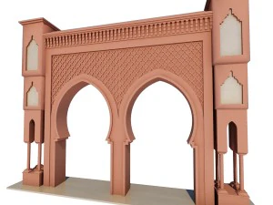 पारंपरिक मोरक्कन दरवाजा फ़ेस सिटी 2 3D मॉडल