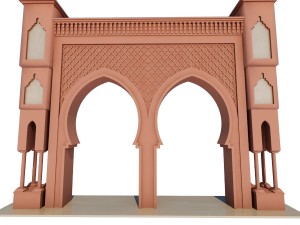traditional moroccan door fes city 2 3D मॉडल