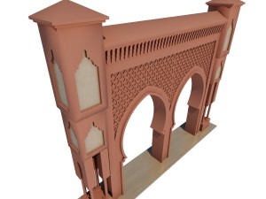 traditional moroccan door fes city 2 3D मॉडल