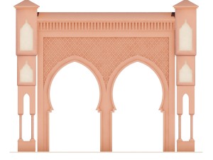 traditional moroccan door fes city 2 3D मॉडल