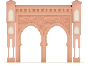 पारंपरिक मोरक्कन दरवाजा फ़ेस सिटी 2 3D मॉडल