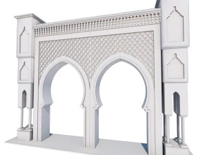 पारंपरिक मोरक्कन दरवाजा फ़ेस सिटी 2 3D मॉडल