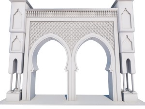 traditional moroccan door fes city 2 3D मॉडल