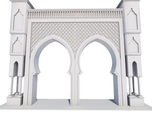 पारंपरिक मोरक्कन दरवाजा फ़ेस सिटी 2 3D मॉडल