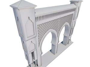 पारंपरिक मोरक्कन दरवाजा फ़ेस सिटी 2 3D मॉडल