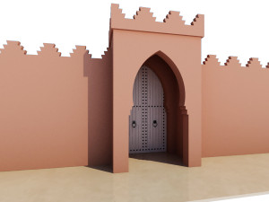 traditional moroccan door marrakech 3D मॉडल