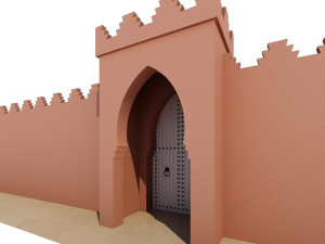 traditional moroccan door marrakech 3D मॉडल