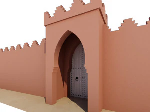 traditional moroccan door marrakech 3D Model