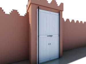 traditional moroccan door marrakech 3D मॉडल