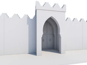 traditional moroccan door marrakech 3D Model