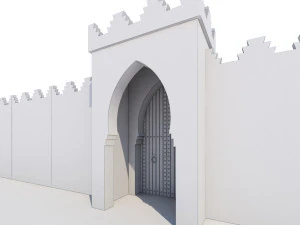traditional moroccan door marrakech 3D Model