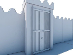 traditional moroccan door marrakech 3D Model