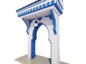 traditional moroccan door chefchaouen city 3D-Modell