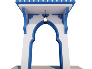 traditional moroccan door chefchaouen city 3D-Modell