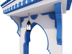 traditional moroccan door chefchaouen city 3D-Modell