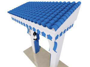 traditional moroccan door chefchaouen city 3D-Modell