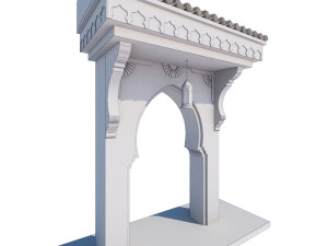 traditional moroccan door chefchaouen city 3D-Modell