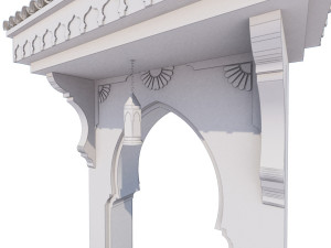traditional moroccan door chefchaouen city 3D-Modell