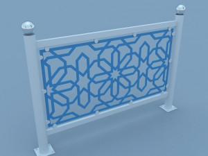 traditional moroccan street fence 3D Model