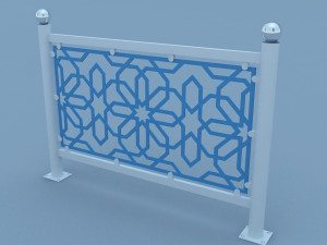 traditional moroccan street fence 3D Model